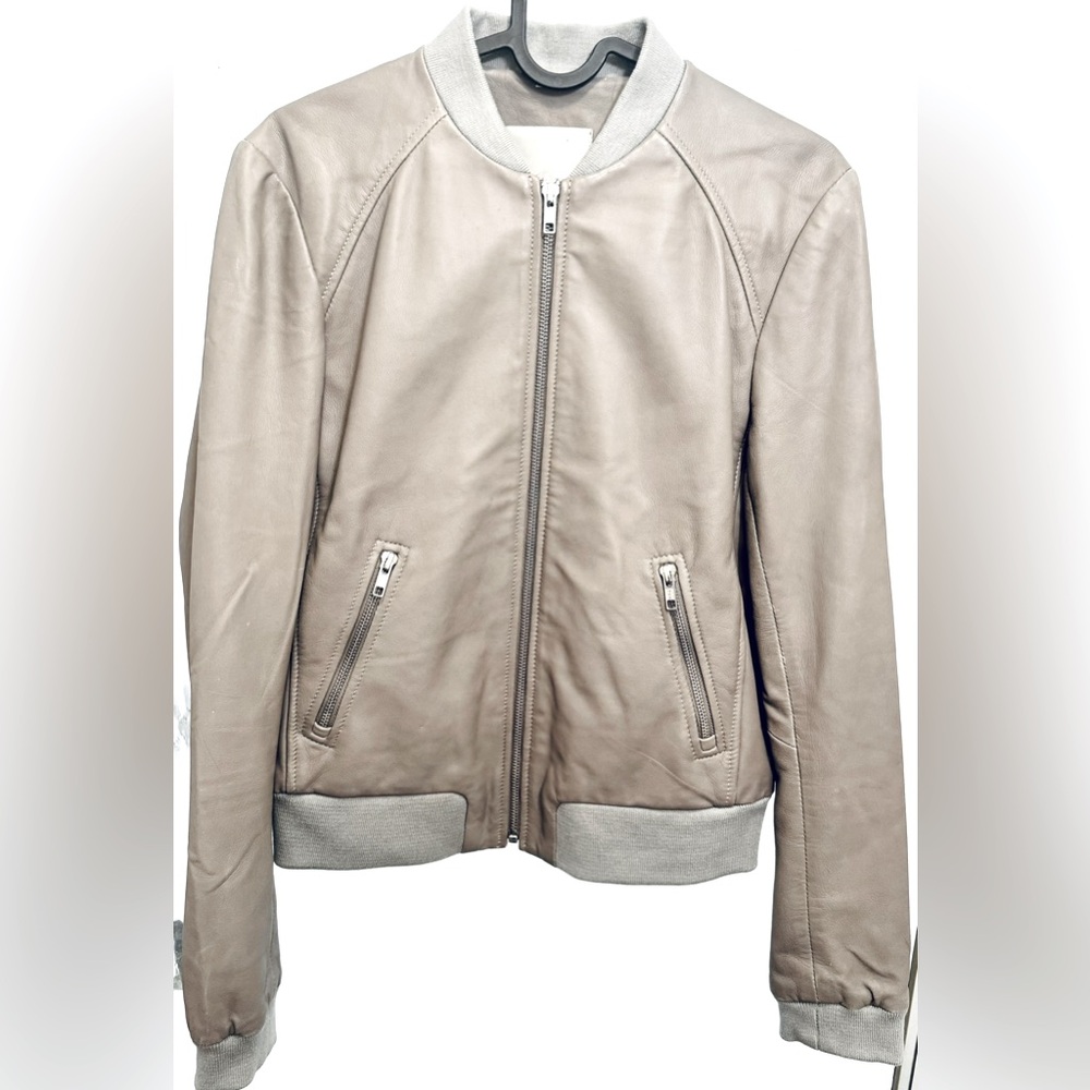 Soia & Kyo Leather Bomber Jacket